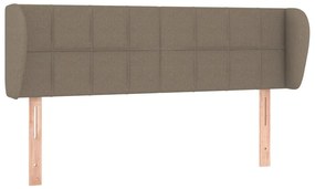 Testiera ad orecchio tortora 147x23x78/88 cm in tessuto