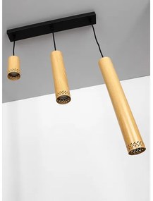 Lampadario su filo TUBO 3xGU10/25W/230V legno