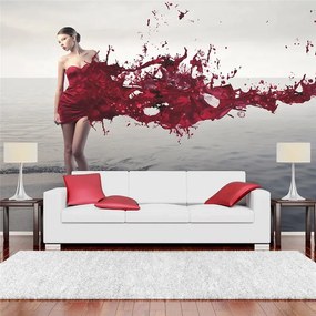 Fotomurale  Red beauty  Colore Bianco, Dimensioni e Misure 350x270