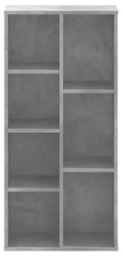 Libreria grigio cemento 50x25x105 cm in legno multistrato