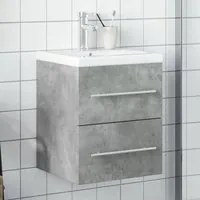 Mobile da Bagno con Lavabo Integrato Grigio Cemento 3278759