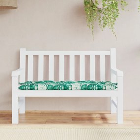 Cuscino Panca Giardino A Foglie 120x50x7 Cm İn Tessuto Oxford /