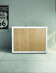 Credenza PANAREA bianca e naturale 110&#215;45 cm H 85cm