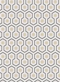 Cole & Son Carta da parati Hicks' Hexagon - Gilver/ White