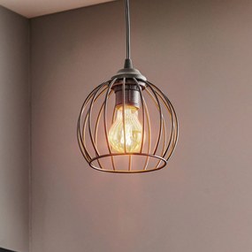 HELAM Lampada a sospensione Cumera con paralume a gabbia, Ø 16 cm
