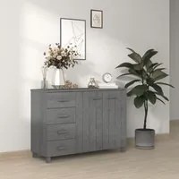 Credenza Grigio Scuro 113x40x80 cm in Legno Massello di Pino cod mxl 27655