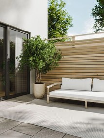 benuta Basic Tappeto per interno ed esterno Lou Bianco 80x150 cm - Tappeto outdoor per balcone, terrazzo e giardino