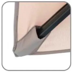 Ombrellone a braccio Deluxe 4x4 mt – Struttura in alluminio, bianco