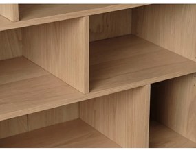 Libreria in rovere decorato in colore naturale 140x90 cm Ponza - Unique Furniture