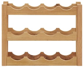 Cantinetta per 12 bottiglie 47x21x36 cm in legno massello di rovere