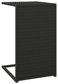 Tavolino a c nero 40x35x60 cm in polyrattan