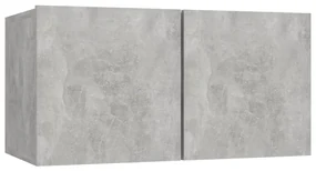 Mobili porta tv sospesi 3 pz grigio calcestruzzo 60x30x30cm