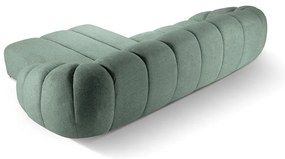 Divano angolare in verde chiaro (con penisola a destra) Diana – Micadoni