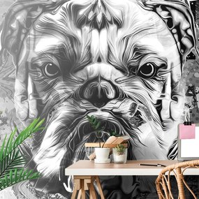 Carta da parati – Bulldog in bianco e nero