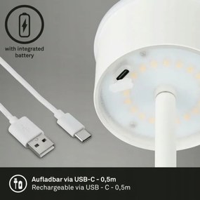 Briloner 1438016 - Lampada da terra touch LED dimmerabile LED/3,5W/5V 3000K 130 cm bianco