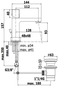 Paffoni Elle Elx075 Miscelatore Lavabo Con Leva Cubo Cromo