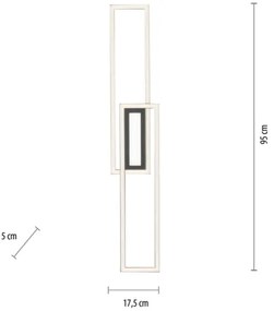 Leuchten Direkt 14696-18 - LED Lampadario a plafone dimmerabile ASMIN LED/45W/230V