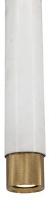 Lampadario a sospensione con filo Marble white/brass 1xGU10/8W/230V