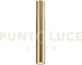 Plafoniera-faretto fluke tonda oro 1 luce attacco gu10 5,5x5,5x40cm