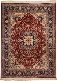Isfahan Tappeto 340x250 Beige (Cina) Annodato A Mano