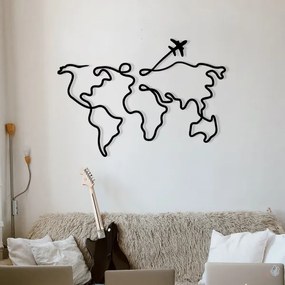 Decorazione da muro 60x42 cm mappa metallo