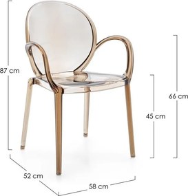 Sedia da esterno marrone chiaro in plastica Camilla – Bizzotto