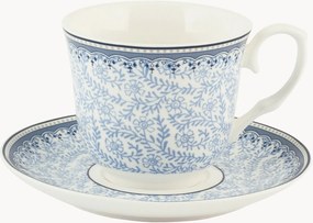 Set di 2 tazze da tè in porcellana con piattino Blue Dream