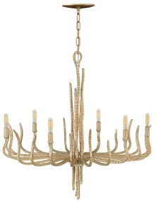 Lampadario Industrial Nordico Spyre Acciaio Oro Champagne 6 Luci E14