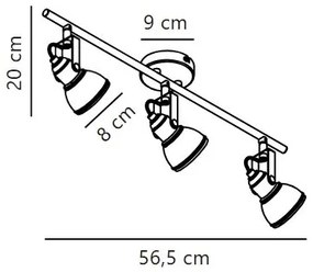 Nordlux - Faretto ASLAK 3xGU10/35W/230V