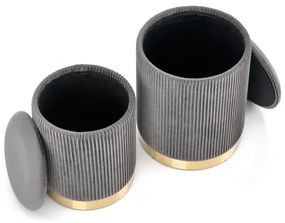 SET 2x Tabacco MONTY diametro 36/66 cm grigio/oro