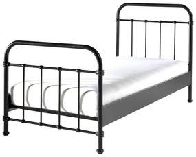 Letto per bambini in metallo nero , 90 x 200 cm New York - Vipack