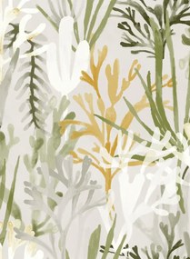 Élitis Carta da parati Algues - Weiß Grün