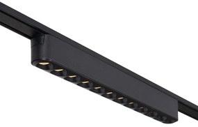Sistema di illuminazione su binario con 8 faretti e 4 plafoniere nere monofase - Magnetic Gert Puntua
