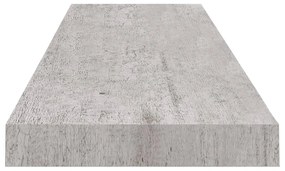 Scaffale a parete grigio cemento 90x23,5x3,8 cm in mdf