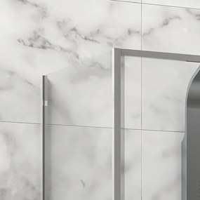 Kamalu - Cabina doccia 3 lati 90x150x90 scorrevole telaio cromato minimale | KLA-4000C