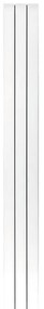 Radiatore acqua calda PRODIGE SUPERIOR in alluminio 1 colonna, 3 elementi, interasse 2000 mm, bianco