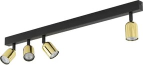 Faretto LED TOP 4x GU10/10W/230V nero/oro