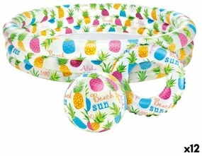 Piscina Gonfiabile per Bambini Intex Ananas Anelli 248 L 132 x 28 x 132 cm (12 Unità)