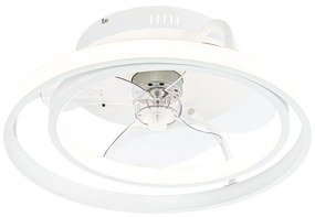 Ventilatore da soffitto bianco 46,5 cm con LED e telecomando - Kees