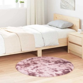 Tappeto Shaggy A Pelo Lungo Navarra Rosa Antico 100x100cm /