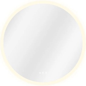 Specchio con illuminazione integrata bagno tondo SENSEA L 75 x H 75 x P 2.9 cm trasparente