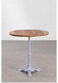 Tavolo da bar rotondo in legno di acacia Vienna Ø70 cm & Grigio - Sklum