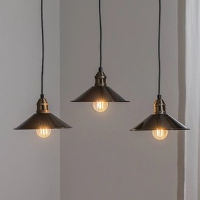 Opviq Lampada a sospensione Berceste 250-S1, nero, metallo a 3 luci lunga