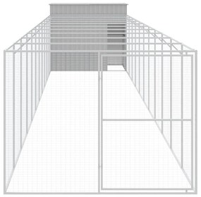 Casetta cani corsa grigio chiaro 214x1273x181cm acciaio zincato
