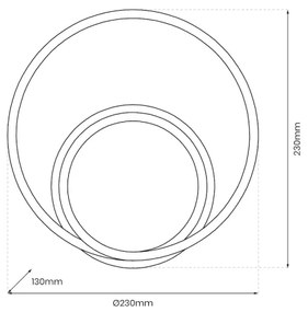 Applique a LED LUCERO LED/13W/230V cromo lucido