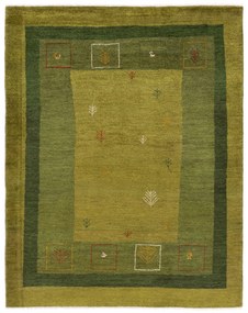 Gabbeh Tappeto 180 x 240 Verde (Iran) Annodato A Mano