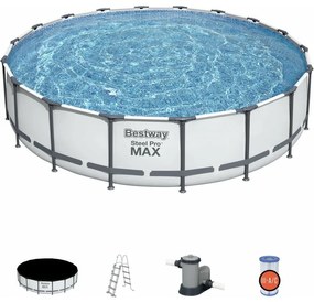 Piscina fuoriterra tonda 549x122H Steel Pro Max Bestway 56462 completa accessori
