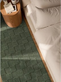 Passatoia verde scuro in lana tessuta a mano 80x200 cm Scala – Villeroy&amp;Boch