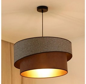 Brilagi - Lampadario a sospensione con filo VEGAS SHINE 1xE27/15W/230V diametro 50 cm grigio/marrone