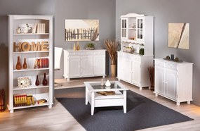 Credenza 3 ante 3 cassetti in pino massello bianco